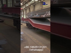 19 متراً طويلة السكك الحديدية البئر عربة مسطحة دفع حمولة 40 طن مركز مدمّر سيارة مسطحة