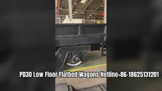 PD30 عربة مسطحة ذات أرضية منخفضة 30T عربات صيانة المترو/السكك الحديدية الخفيفة